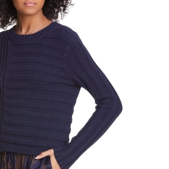 Vince Mixed Rib Crewneck Sweater - Picture 7 of 7